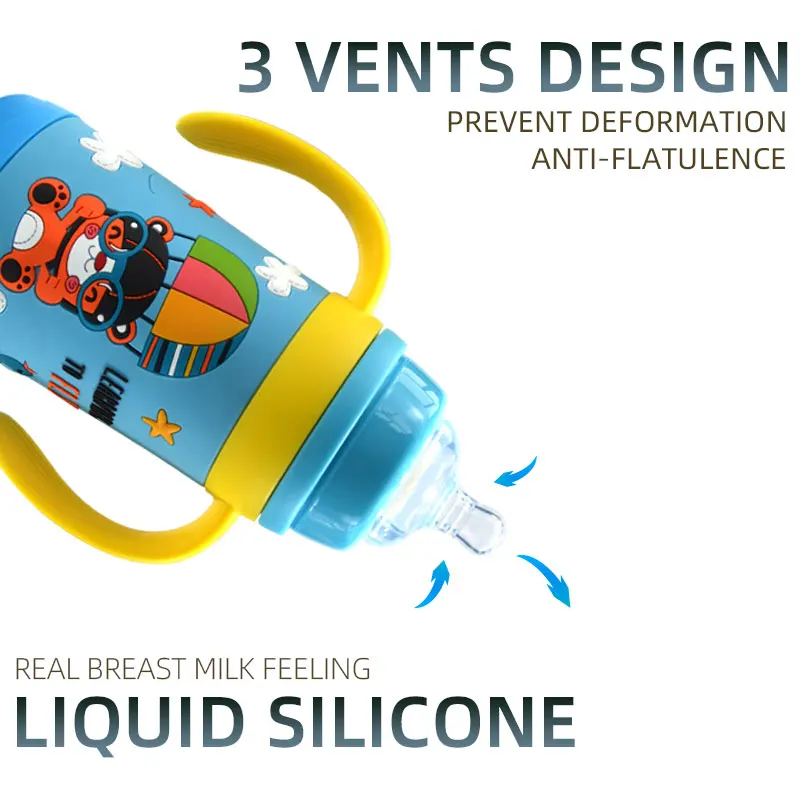 Детский термос чашка Термокружка с 3D рисунком из мультфильма Из мягкого силикона