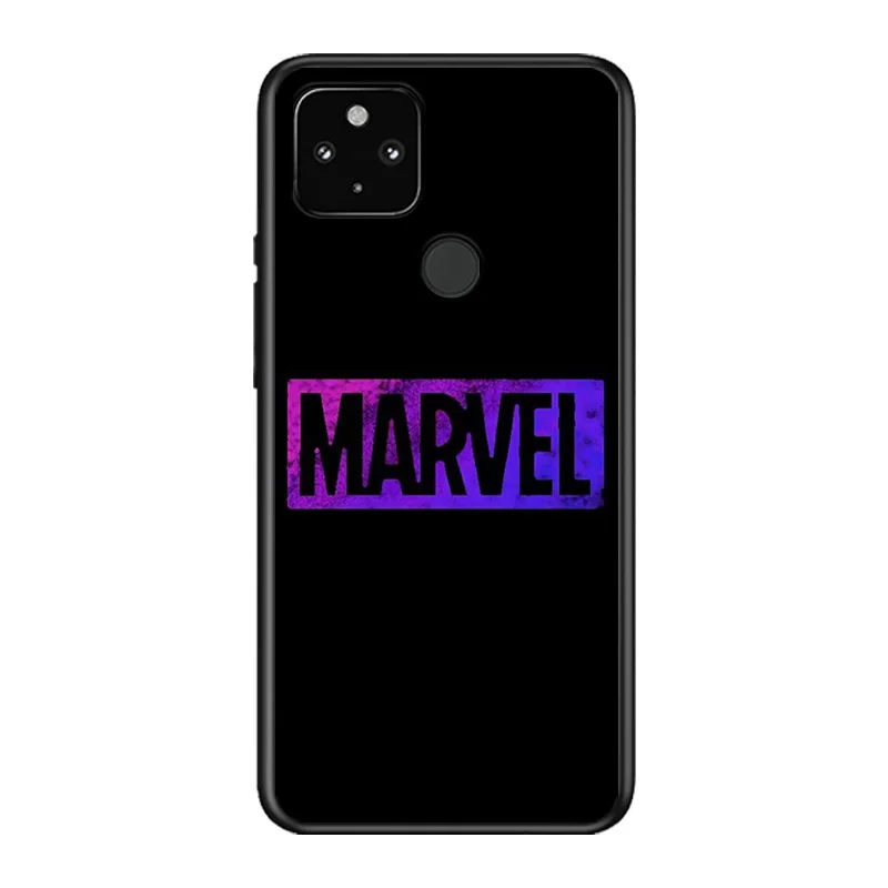 

Marvel Avengers Logo For Google Pixel 5 4A 5G 4 XL Soft Shell TPU Silicone Black Cover Phone Case