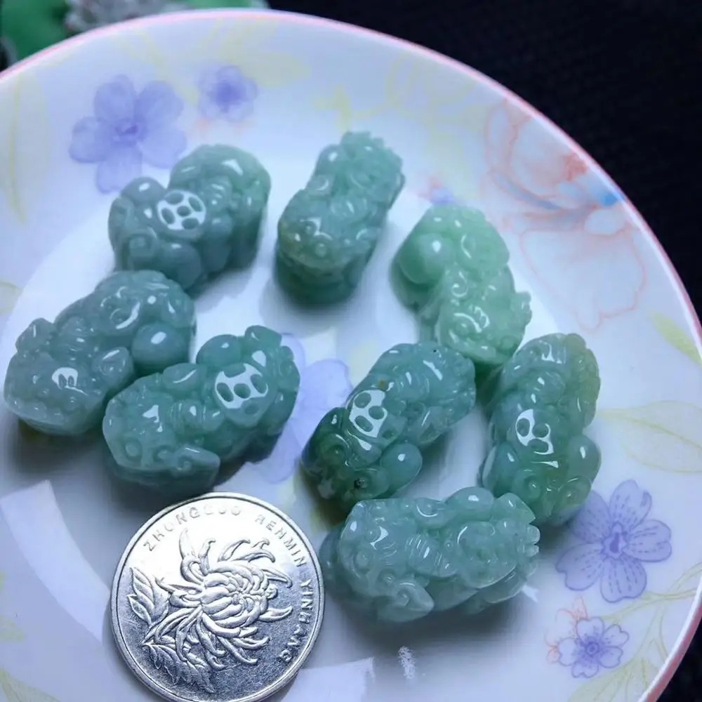 Подвеска из натурального зеленого нефрита Pi Xiu подарок для женщин и мужчин 23x15 мм