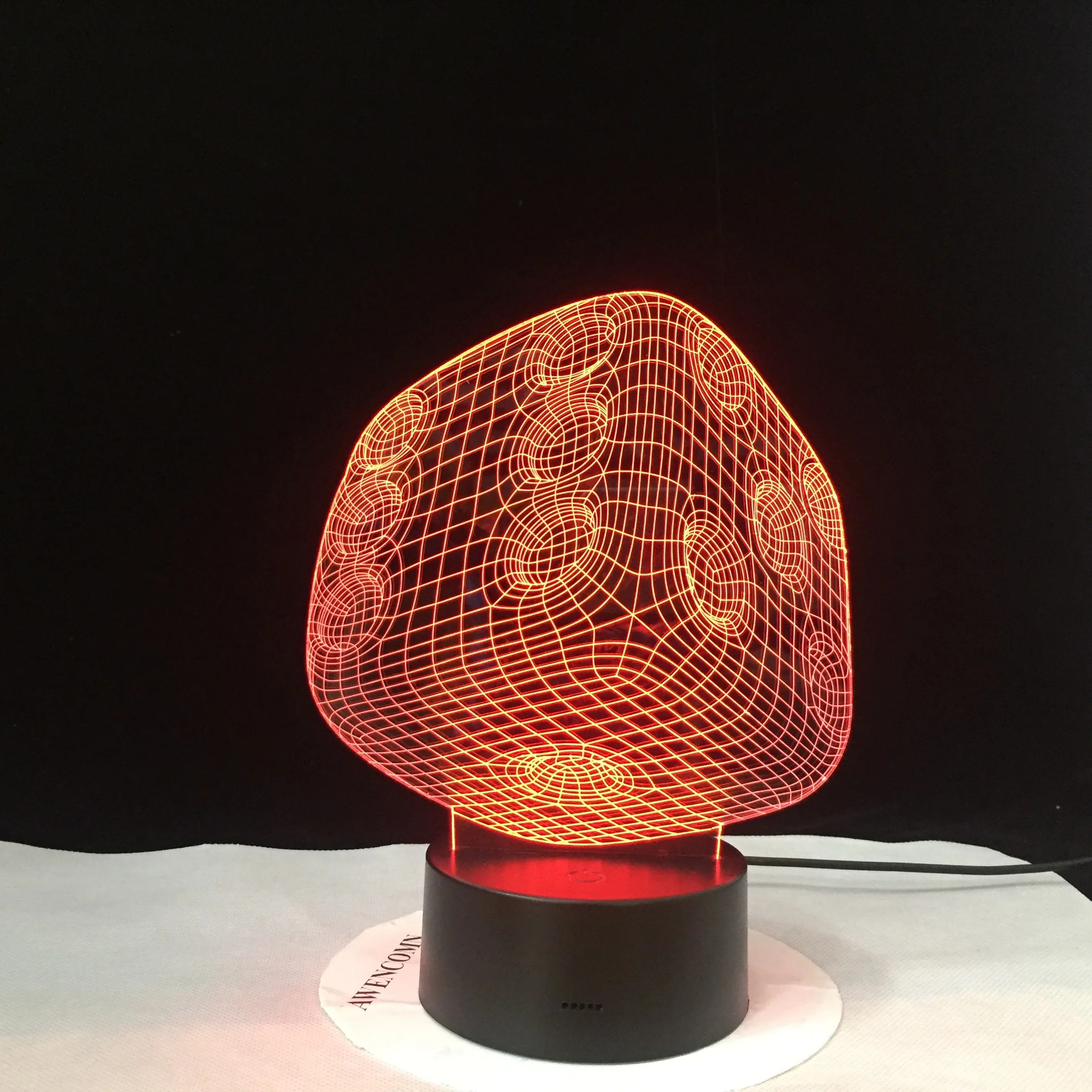 Игра в кости творческий акриловые 3D LED Настольная лампа 7 Цвета сенсорный