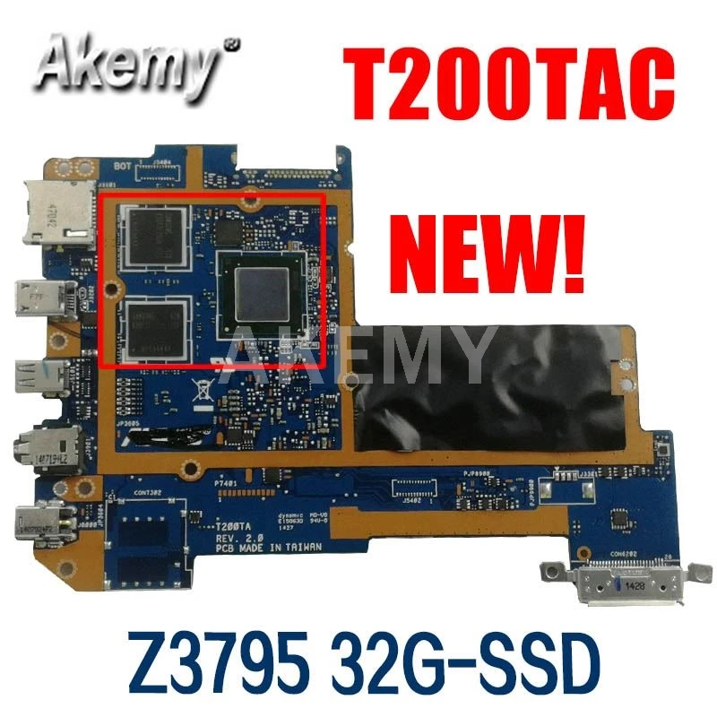

Материнская плата Akemy T200TAC Материнская плата ASUS T200TAC T200TA T200T Laotop с 4G-RAM Z3795 32G-SSD