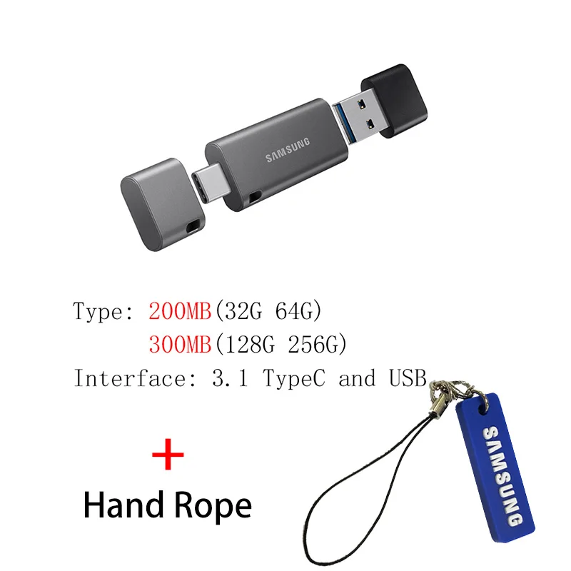 DB AA USB флеш-накопитель SAMSUNG type C OTG 64, 128 ГБ, флеш-накопитель 128 ГБ, 64 ГБ, 32 ГБ, 256 ГБ, флеш-накопитель 3,1, USB флешка, диск на ключ, память для телефона - Цвет: DB AA