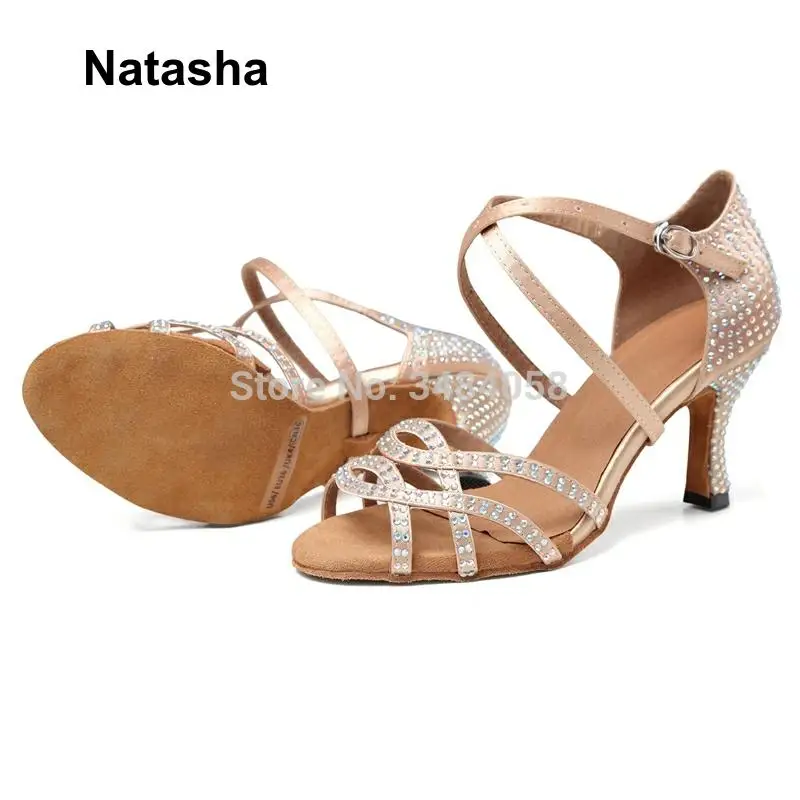 Танцевальная обувь Natasha для взрослых со стразами танцевальная