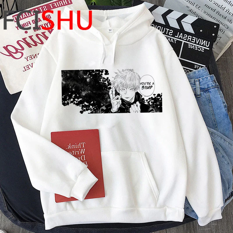 

Jujutsu кайсен Юдзи Itadori толстовки мужской harajuku размера плюс с принтом 2021 Мужской пуловер с капюшоном y2k эстетическое графический