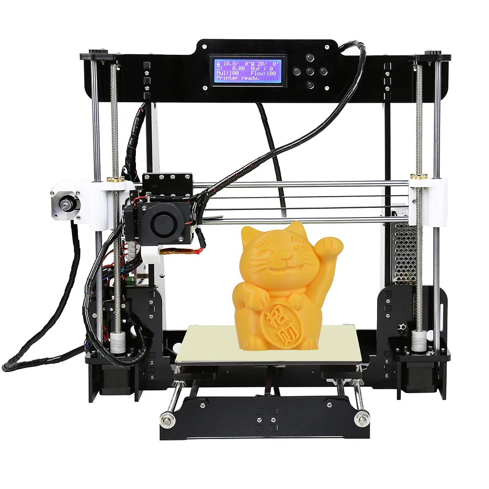 3d принтер Anet A8 Высокоточный настольный 3d принтер DIY наборы i3 MK8 экструдер насадка ЖК-экран с 8 Гб SD картой