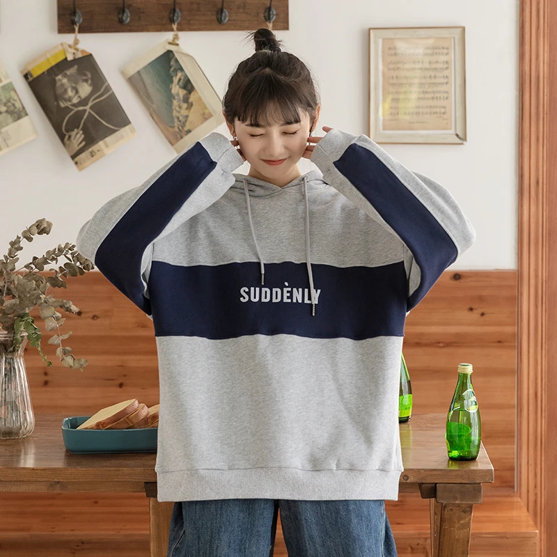 

2020 New Winter High Quality Ladies Sweatshirt Top Leisure Women Hoodies Elegant Print Loose Fashion Female Pullovers