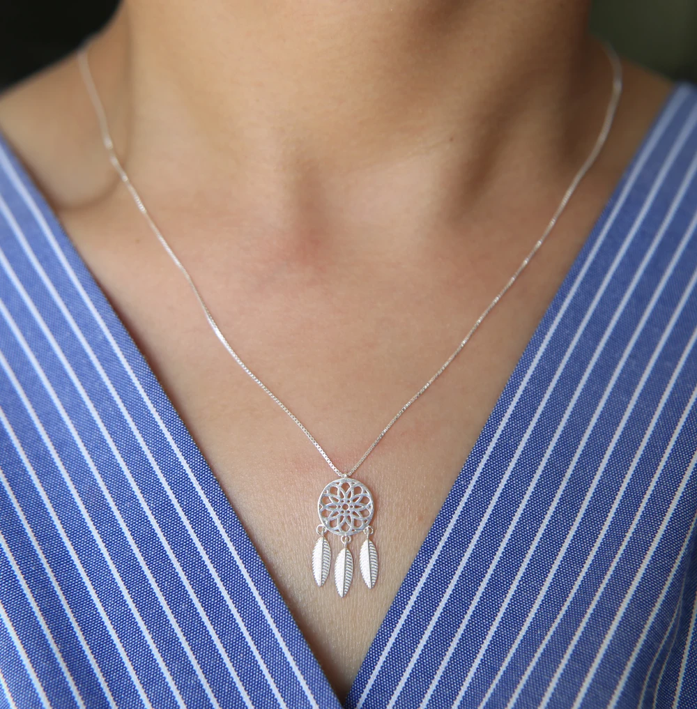 

Цепочка с подвеской «Ловец снов» из серебра 925 пробы