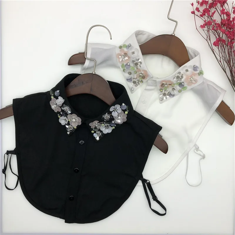 Зимний и осенний Новый корейский накладной Воротник с жемчугом женская рубашка