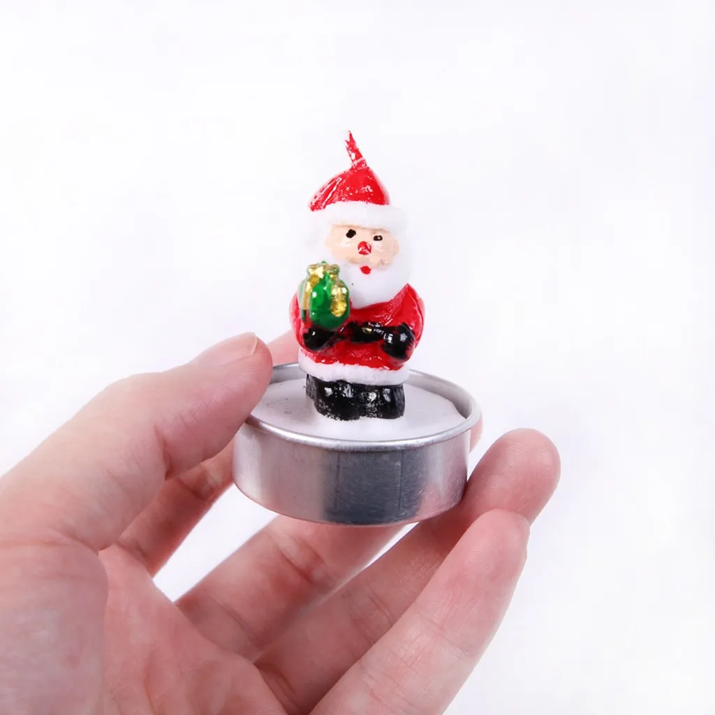 Christmas Cartoon Candles Cute Xmas Tree Santa Snowman House Shaped Party Birthday Cake Candles Adornos Navidad Christmas Candle