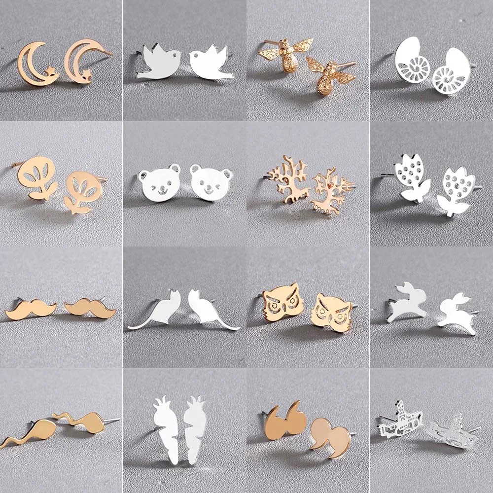 

Серьги-гвоздики в виде единорога для женщин