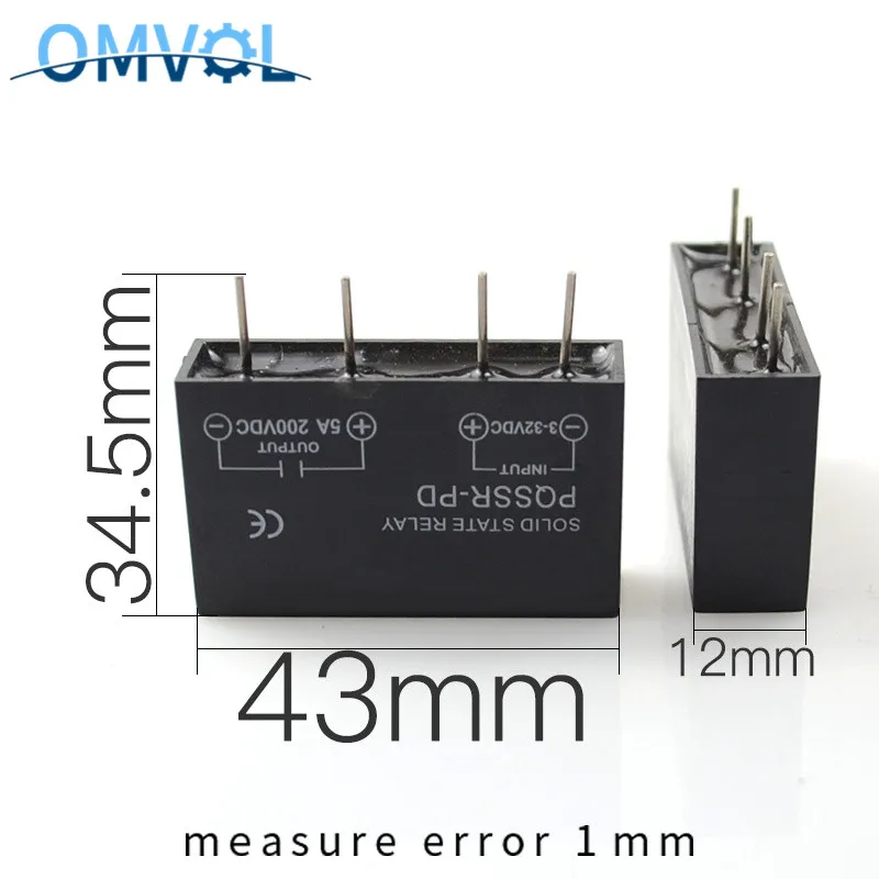 PQLYT 5A 200VDC PCB твердотельные реле PQ SSR-PD припой SSR SSR-P | Строительство и ремонт