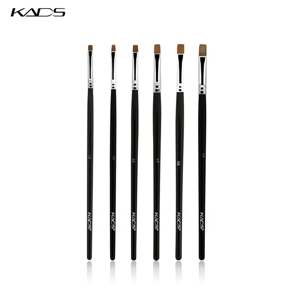 Kads 10 шт./компл. Décoration d'ongles Дизайн Cepillos спираль гелевая ручка подсказки для ногтей кистью, инструмент, Размер 10. Профессиональный Nail Art Brush