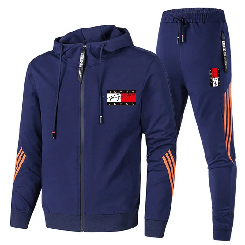 

New Spring And Autumn Suits Men's Casual Fashion Brand Printed Casual sweatshirts Men's Hoodies + Trousers Sportswear 2 Pcs