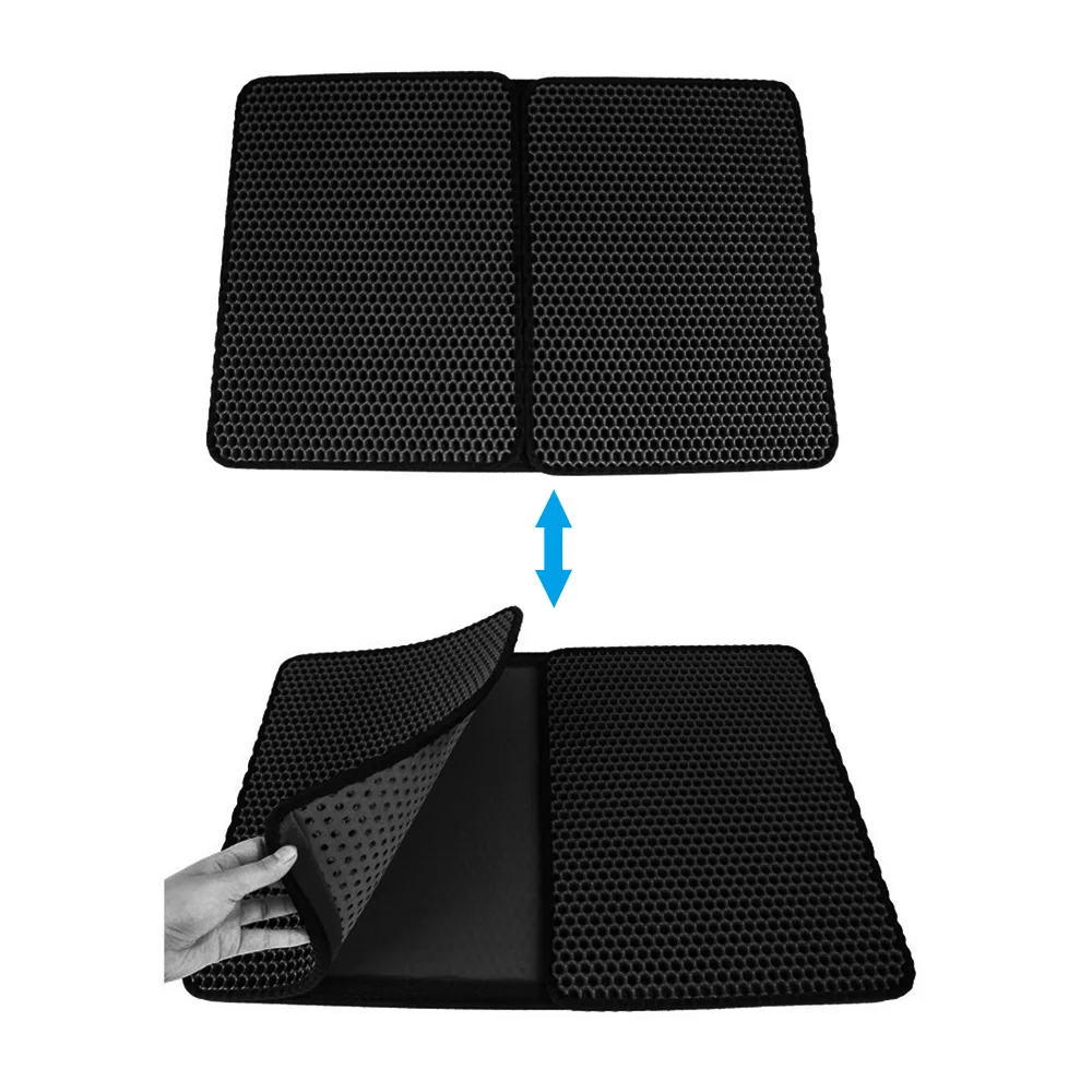 Коврик для кошачьего туалета в виде сот двухслойный моющийся складной поднос из