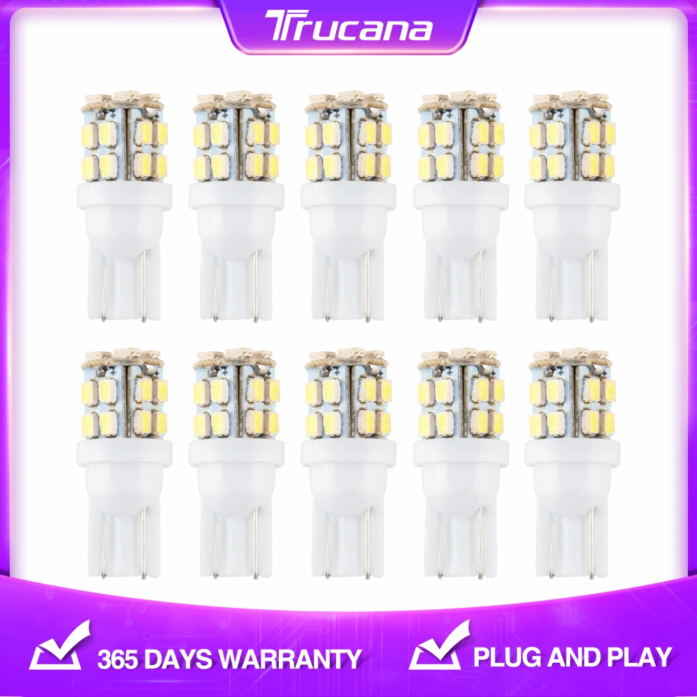 

Купольная Светодиодная лампа для чтения, 10 шт., T10 W5W 20SMD, 168 194 DC 12 В