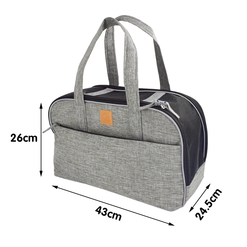 Переносная сумка для перевозки собак воздухопроницаемая черная сумка-переноска