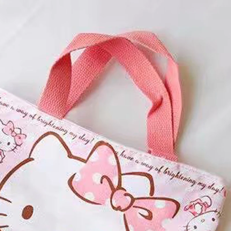 Милая Холщовая Сумка с рисунком котенка сумка на плечо женская переносная Ланч