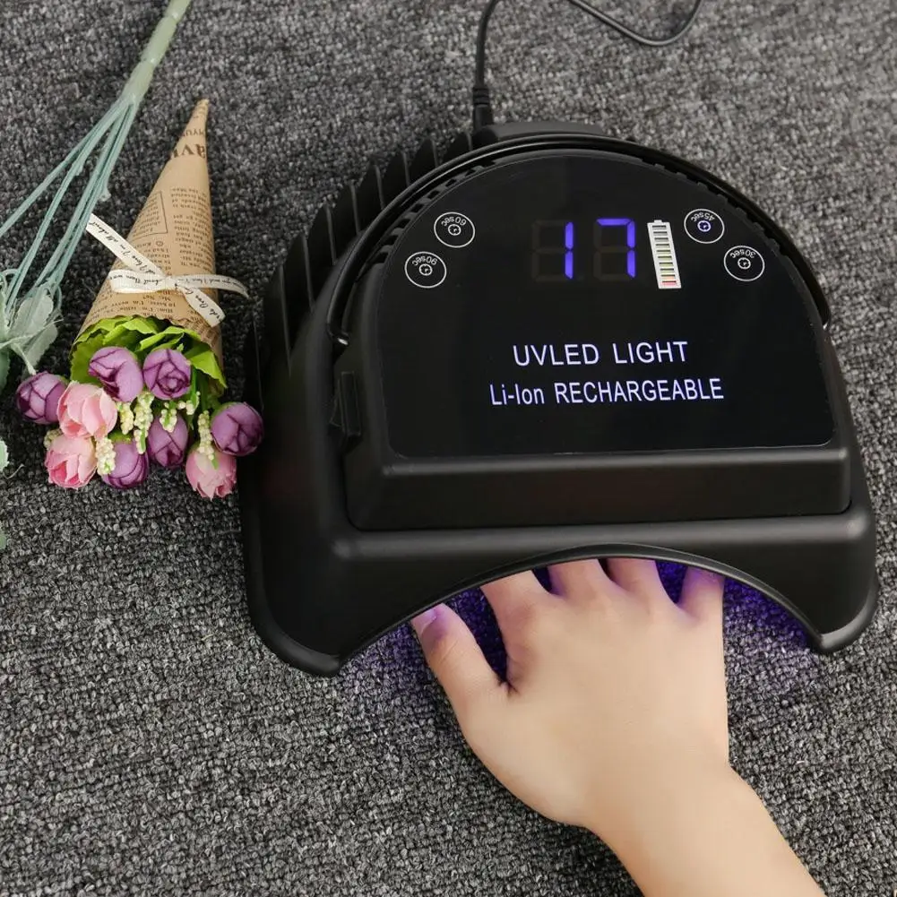 

Professional 64W Nail Lampe LED Manicure UV Heat Lamp Nail Dryer for UV Gel LED Gel Nail Machine Wireless Rechargeable