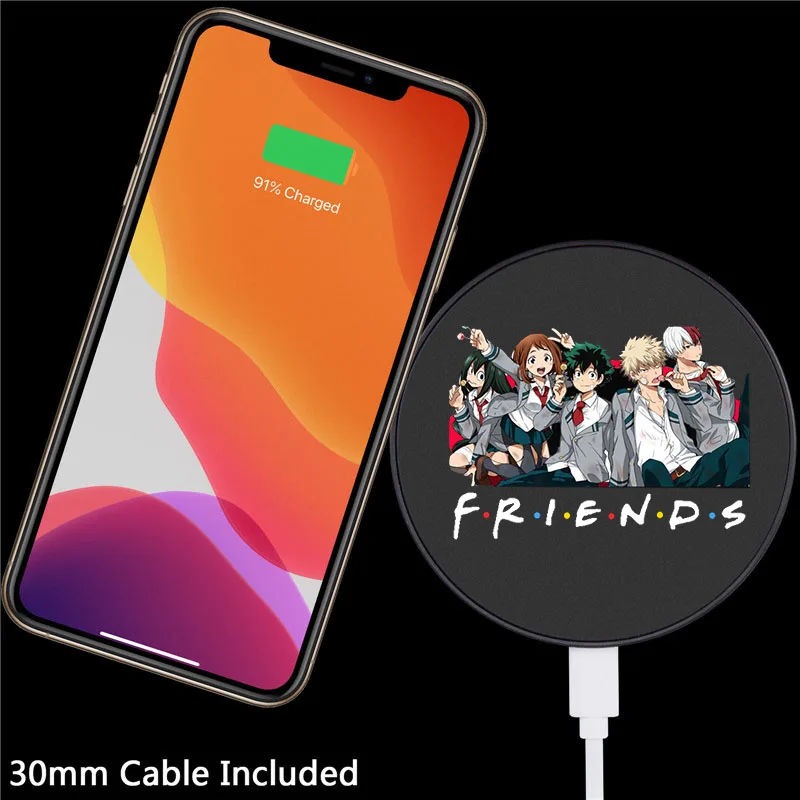 japan anime my hero wireless charger for iphone wireless charger portable charger for iphone for samsung for huawei for xiaomi free global shipping