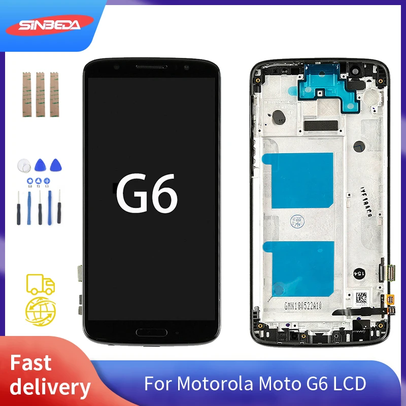 

Оригинальный для Motorola Moto G6 ЖК-дисплей сенсорный экран дигитайзер сборка Замена для Moto G6 XT1925 XT1925-3 XT1925-5 ЖК-дисплей