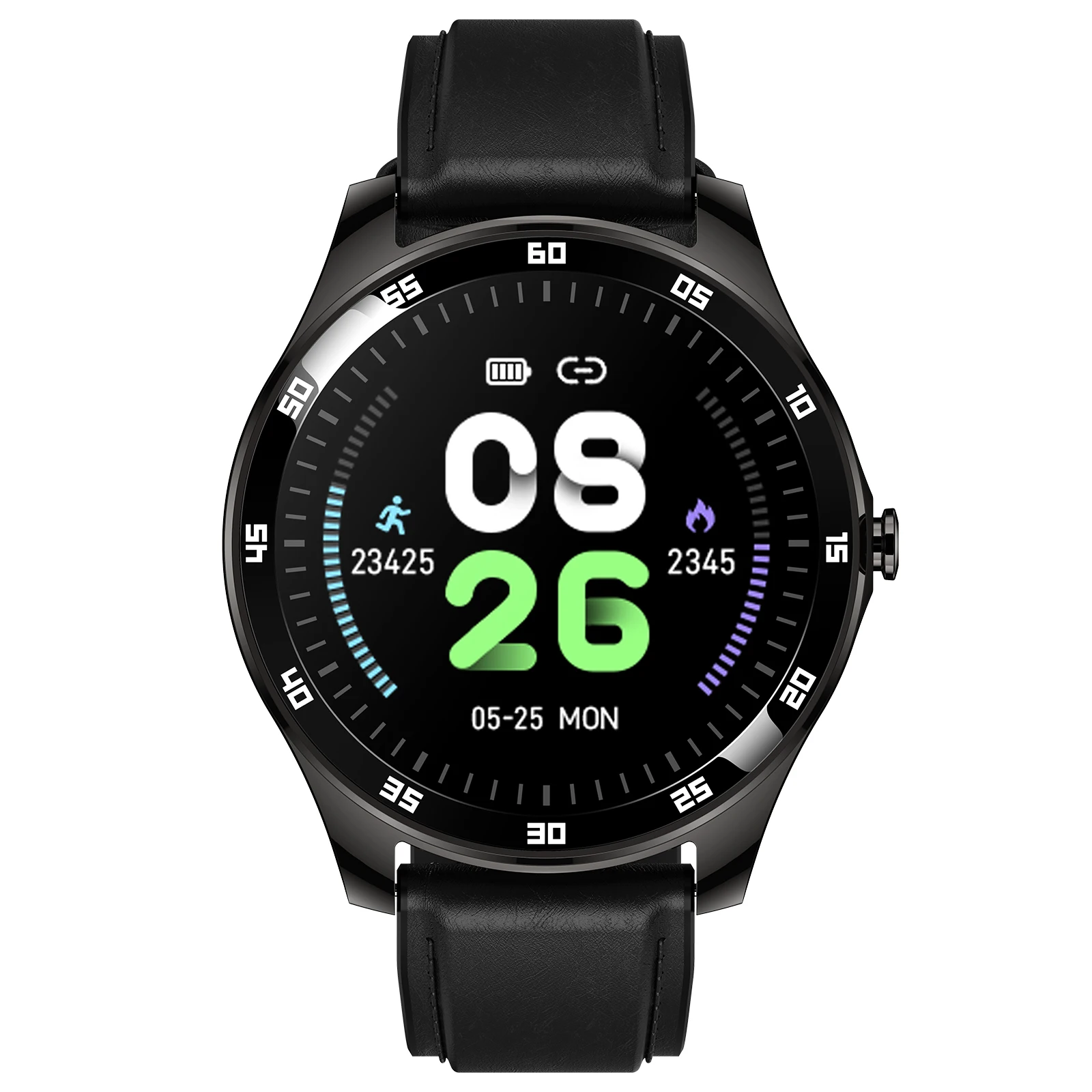 

Rogbid GT Smart Watch Men 1.28“ Screen BT4.2 Fitness Tracker Heart Rate/Blood Pressure Monitor Sedentary Reminder Smartwatches