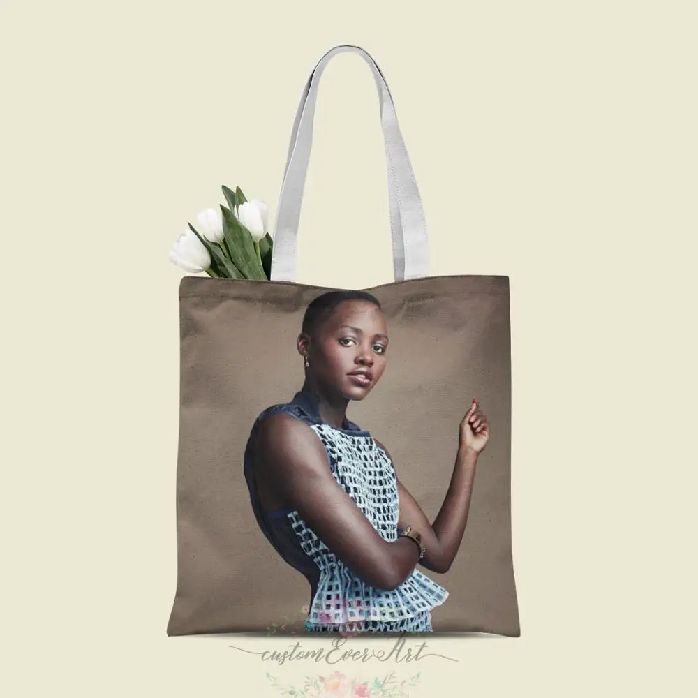 

Lupita Nyong'o tote bag custom canvas tote bags for women for teacher Birthday Bags Gift Bag personalized gifts