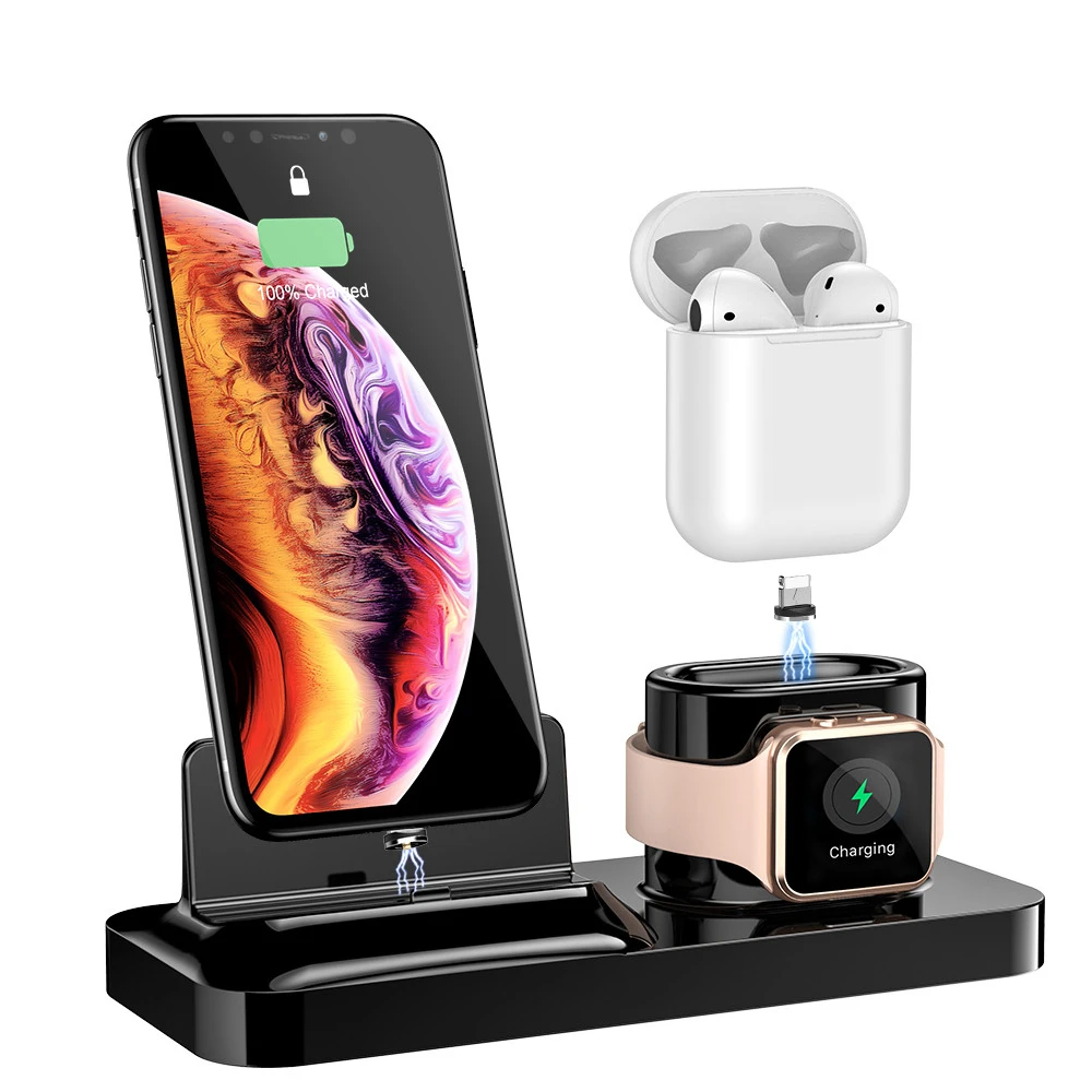 

NORTHFIRE 3in1 Charging Dock Station For Apple Watch Airpods Base Cradle For iphone 11 Pro Max QI Wireless Phone Charger Holder