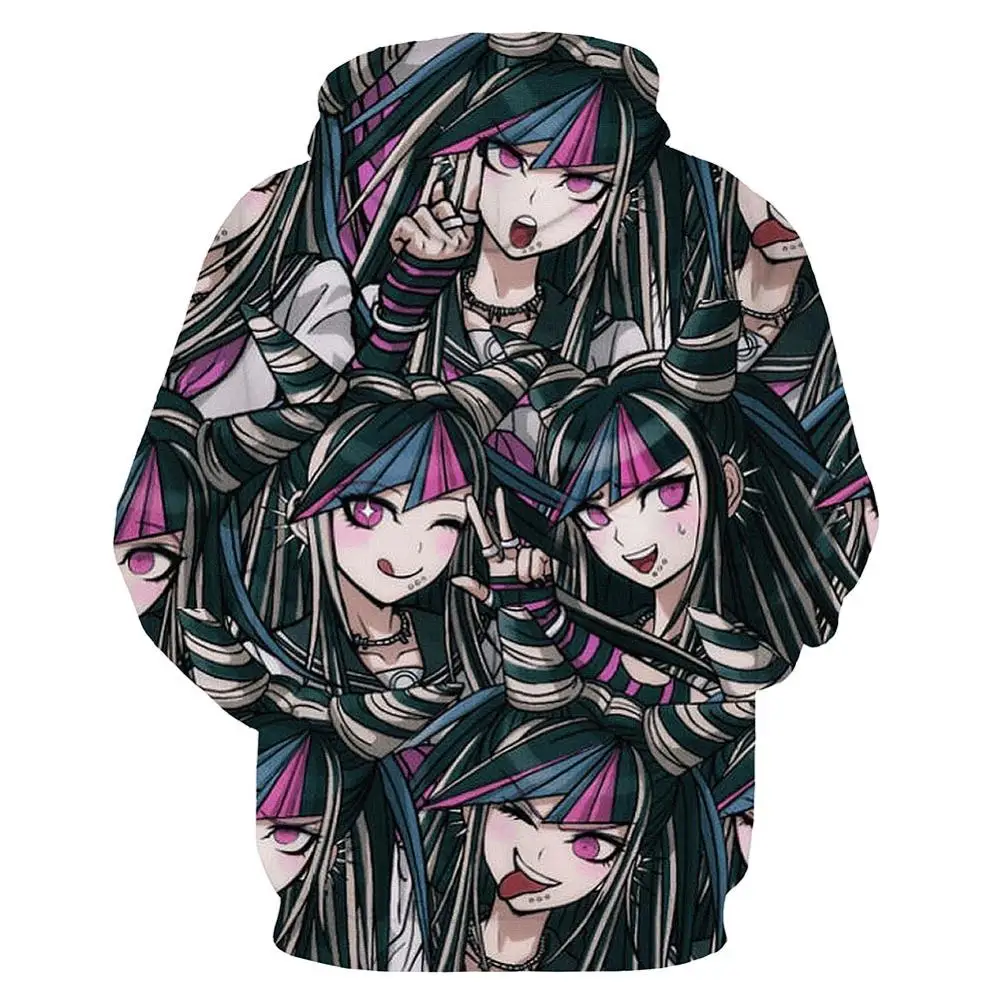 

Аниме Danganronpa Косплей Ipuki Mioda 3D печать с капюшоном худи, свитшот, пальто пуловер