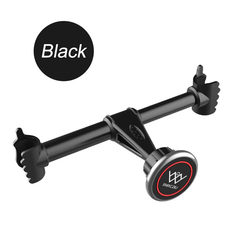 Black RedRound-logo XMXCZKJ автомобильное крепление на заднее сиденье, магнитный держатель для телефона, подставка для планшета, аксессуары для авто, магнитная поддержка, держатель для мобильного телефона в автомобиле - Цвет: Black RedRound-logo