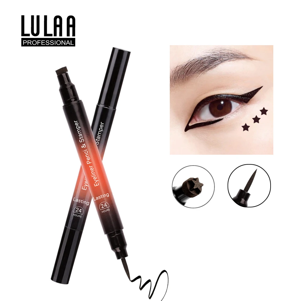 Водостойкая Подводка для глаз LULAA стойкая Мягкая Черная косметическая подводка