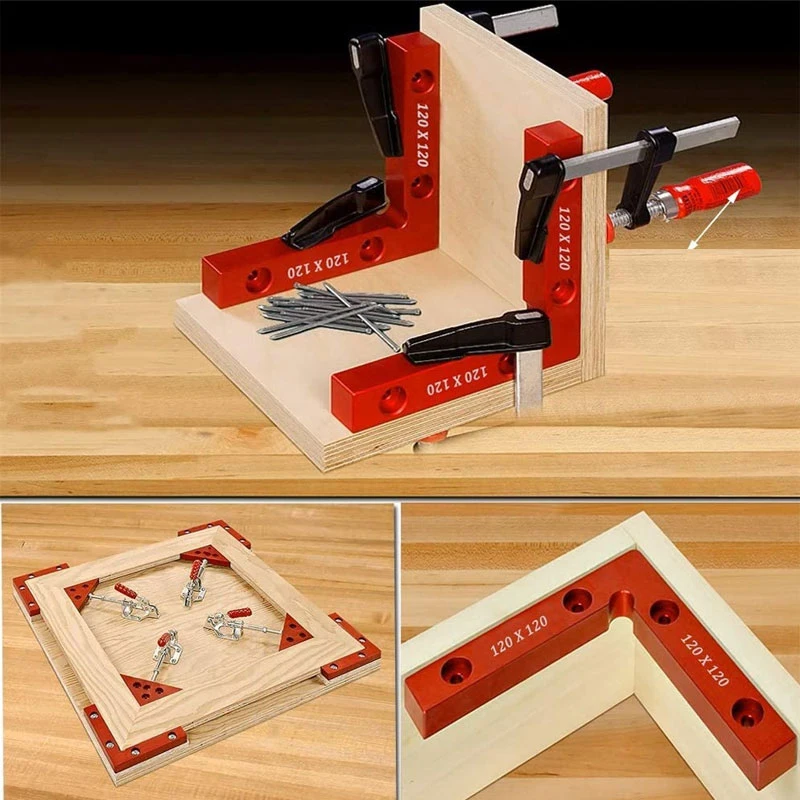 

2 Pc 90 Degrees Auxiliary Fixture Splicing Board Positioning Panel Fixed Clip Carpenter's Square Ruler L-Shaped Woodworking Tool
