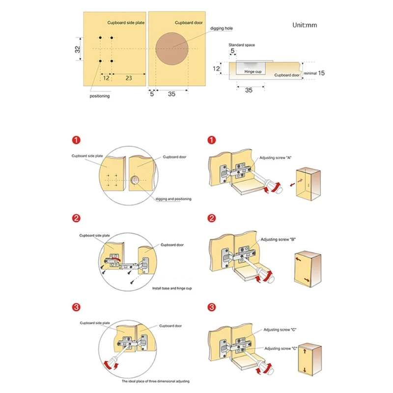 

Направляющая для сверления отверстий, 35 мм