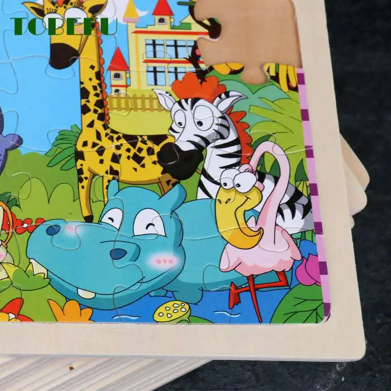 24 шт. детский деревянный пазл-животное | Игрушки и хобби