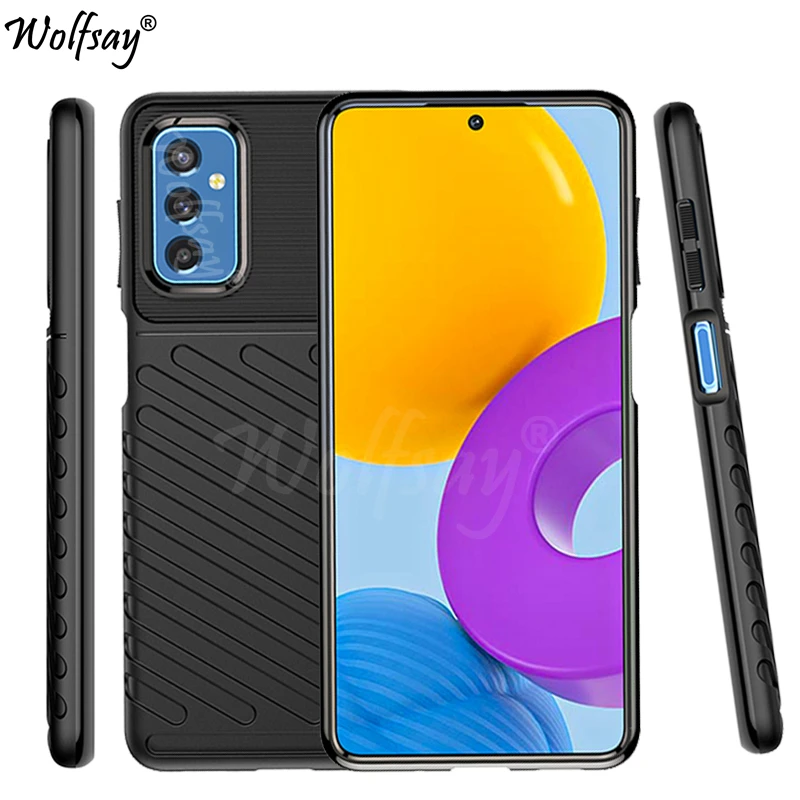 

Прочный чехол из волокна для Samsung Galaxy M52, задняя панель с полным покрытием для Samsung M52, чехол для Samsung M52, M32, M22, M12, M11