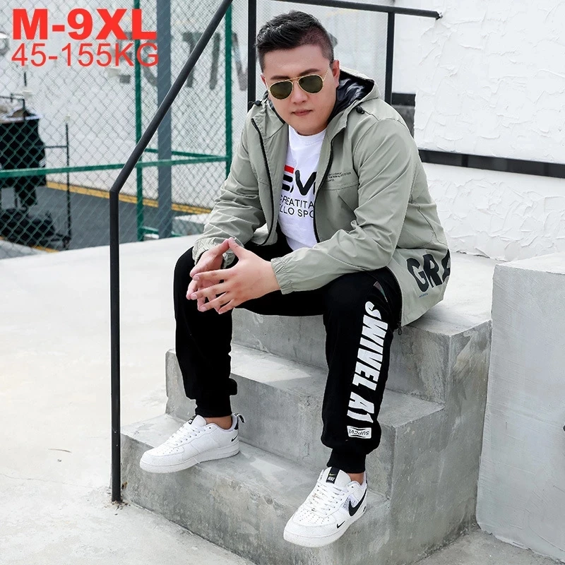 

Autumn Men Sportswear Tracksuits Sets Oversized Jogger Clothing Hooded Jacket+Pants 2 Pieces Sports Set Plus Size 9XL Tracksuit