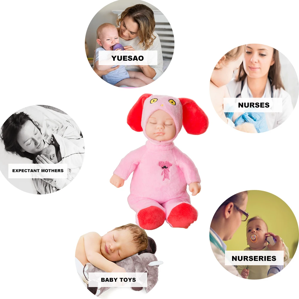Виниловая имитация новорожденного ребенка кукла с закрытым глазом