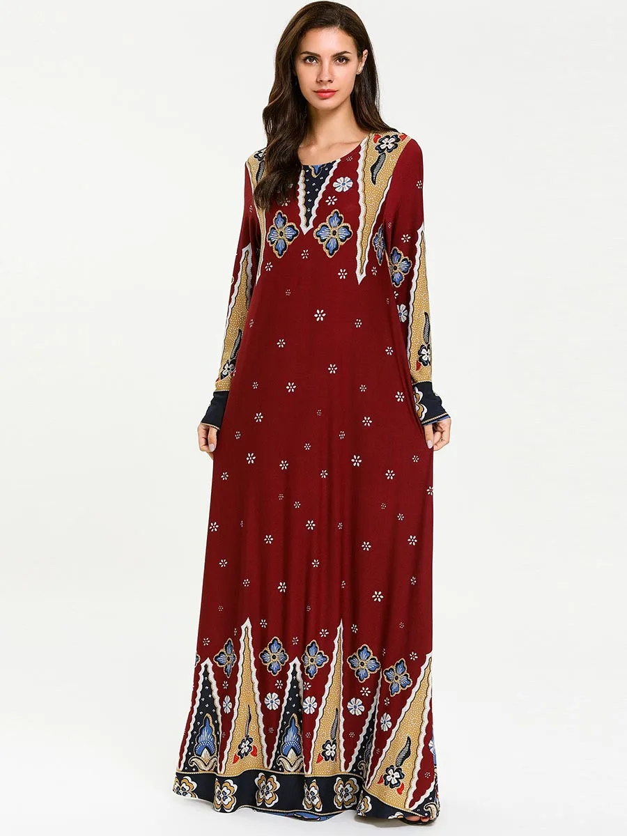 Мусульманское платье мусульманская одежда марокканский кафтан осеннее модная