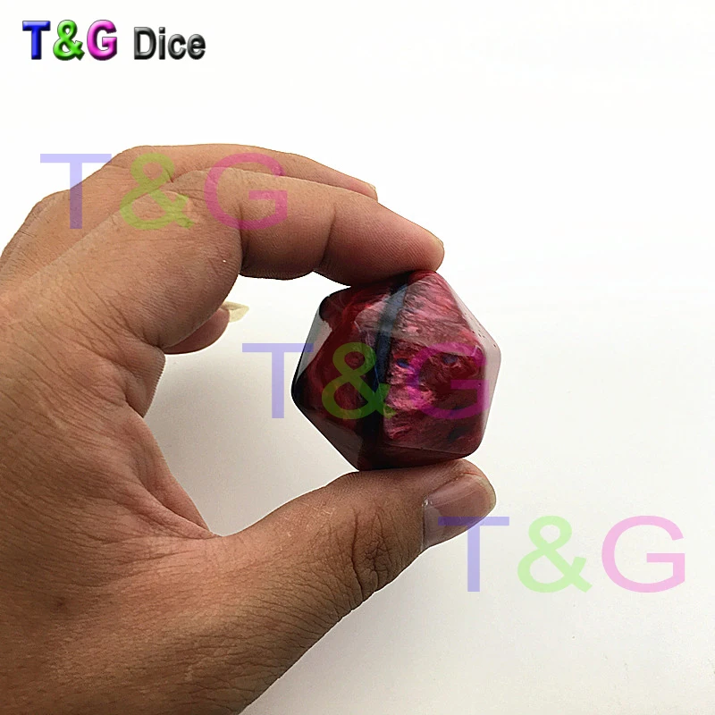 10 шт./компл. Новые разноцветные темно красные и синие D20 кости для развлекательных