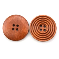 500pcs brown wooden buttons 4 holes buttons 25mm sewing scrapbooking diy clothing accessories