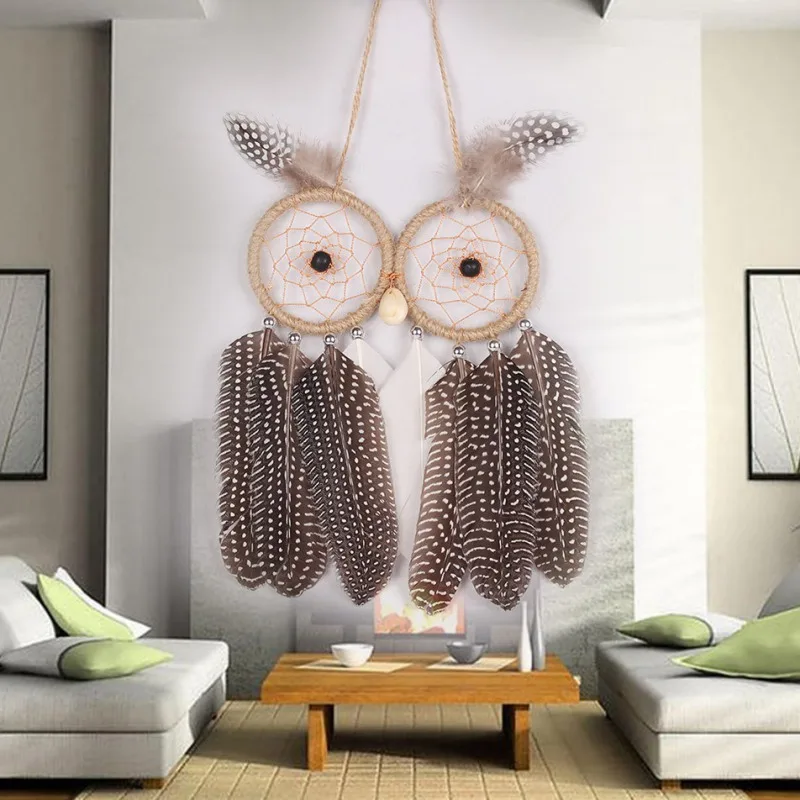 Подвеска Ловец снов в виде совы | Дом и сад