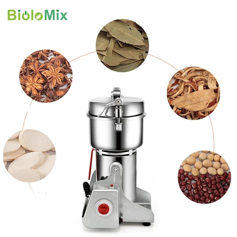 

Biolomix 700g Grains Spices Hebals Cereals Coffee Dry Food Mill Grinding Machine Gristmill Home Flour Powder Crusher