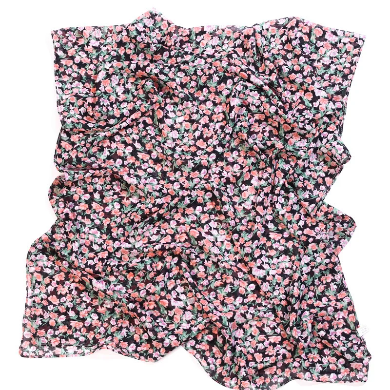 

The New Long Hui Pearl Chiffon Printing Towel Yw120 Female High Quality Bubble Towels Baotou Scarf