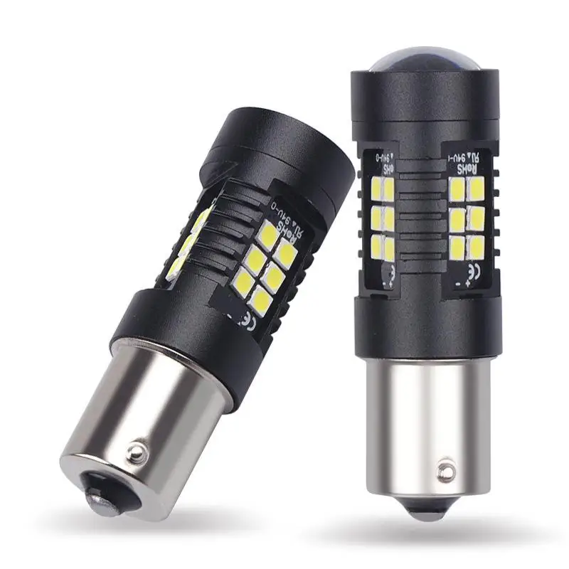 2x LED Car DRL Turn Signal Light 3030 21SMD Rear Parking Bulbs 1156 BA15S P21W | Автомобили и мотоциклы