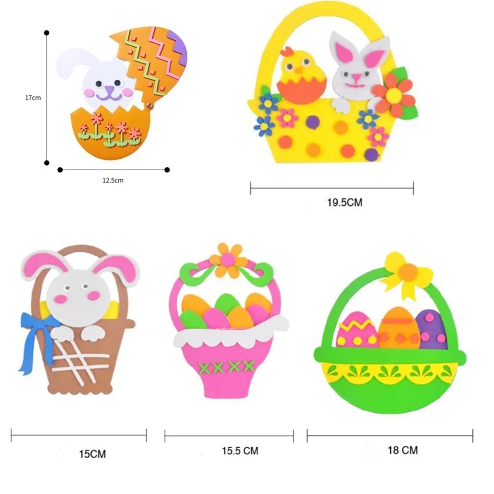 8 шт ручные поделки кролик яйцо корзина игрушка украшение для детской комнаты