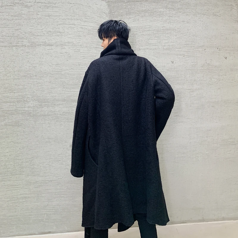 Мужская Уличная одежда в японском стиле винтажная Готическая шерстяная