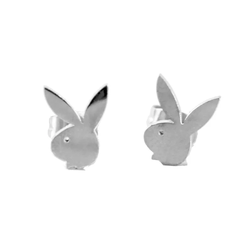 

New ins Hip-hop Rabbit Stud Earring Punk Stainless Steel Rabbit Earrings For Women Men Fashion Jewelry Gift Accessories