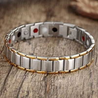 new women men health care germanium magnetic bracelet for arthritis and carpal tunnel 316l stainless steel power therapy bangles
