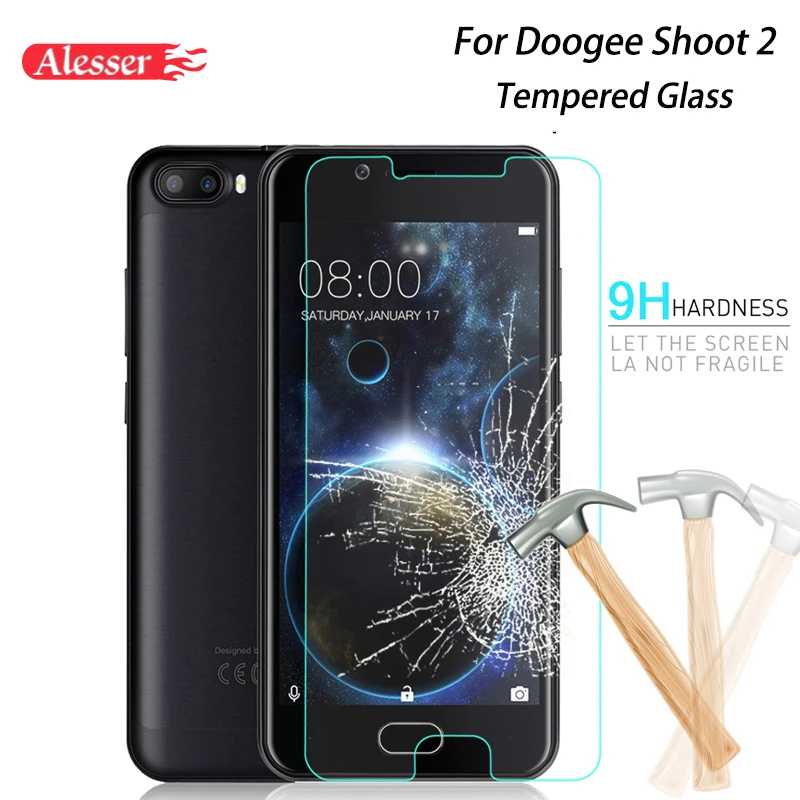 Alesser Для Doogee Shoot 2 Закаленное стекло пленка против царапин и Взрывозащищенный