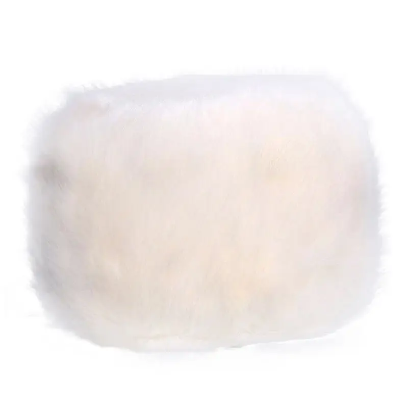 Меховая шапка зимняя теплая Женская однотонная элегантная мягкая пушистая из