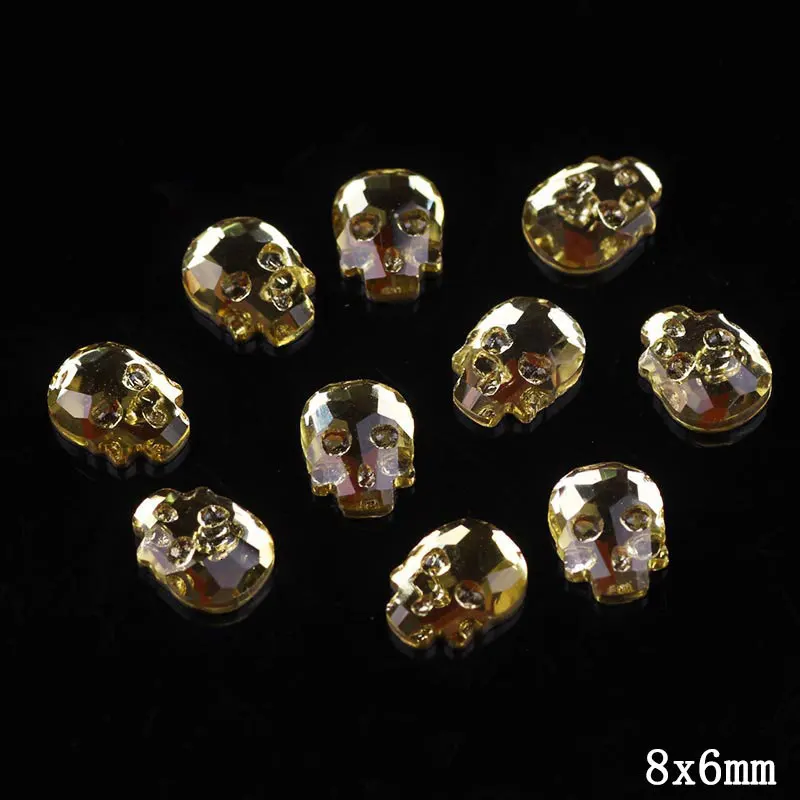 Приклеивающаяся наклейка в виде черепа стразы s аппликация украшение для одежды